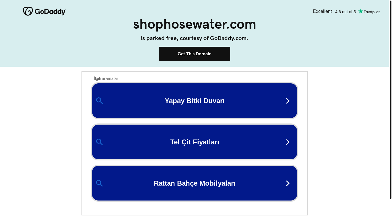 website screenshot of https://shophosewater.com/