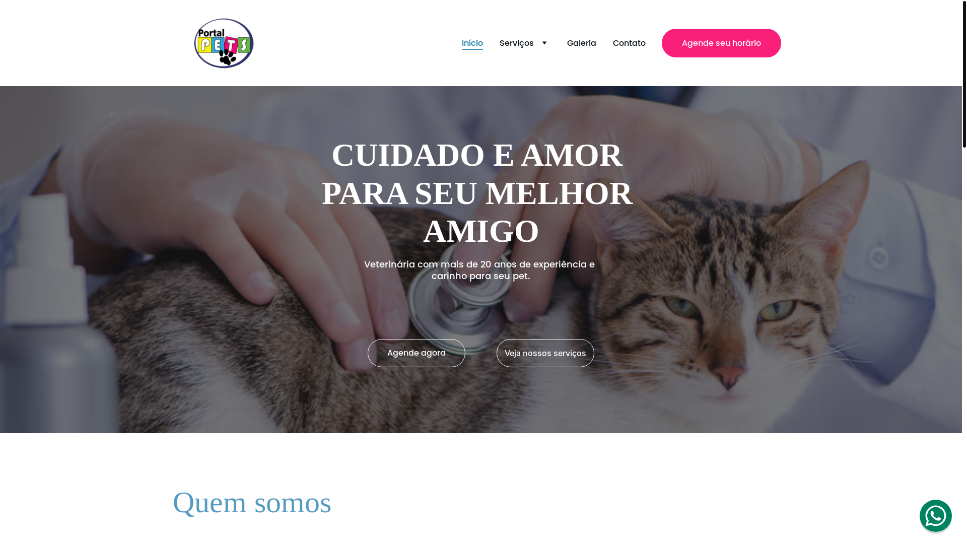 website screenshot of https://clinicavetportalpets.com.br/