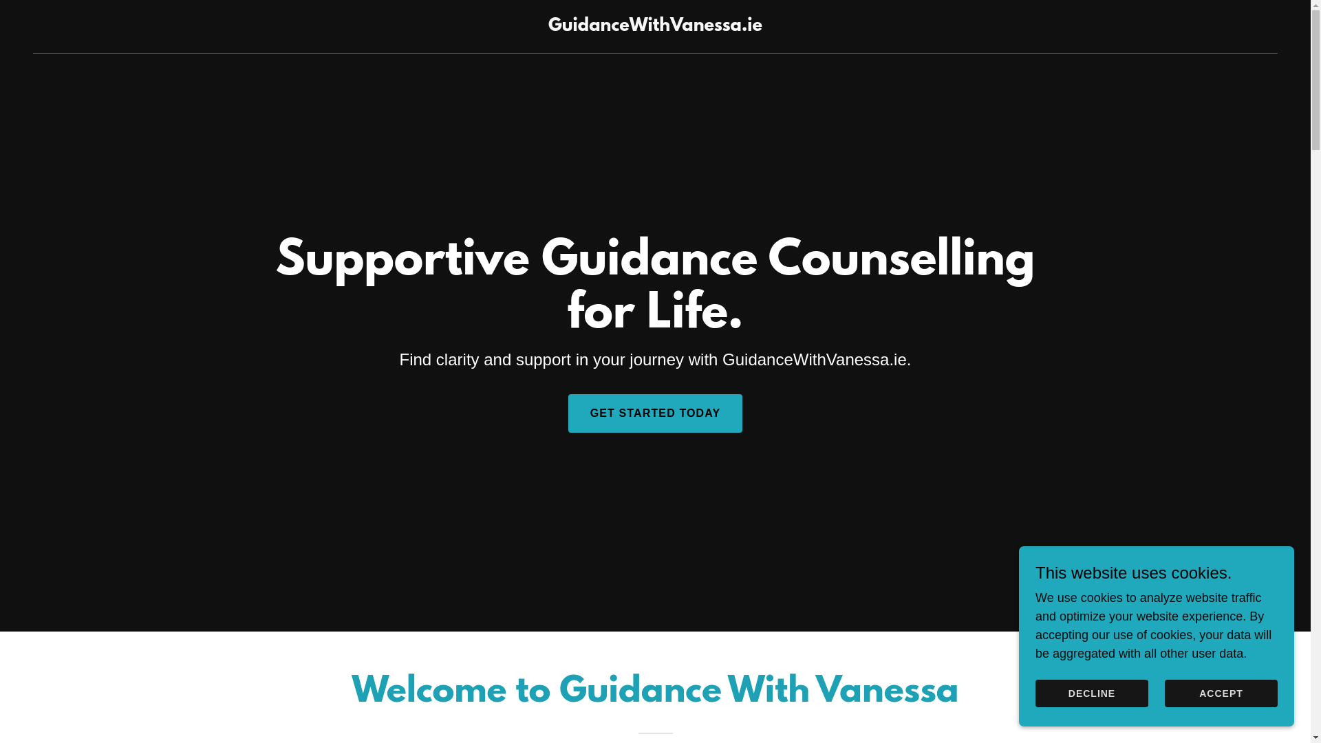 website screenshot of https://guidancewithvanessa.com/