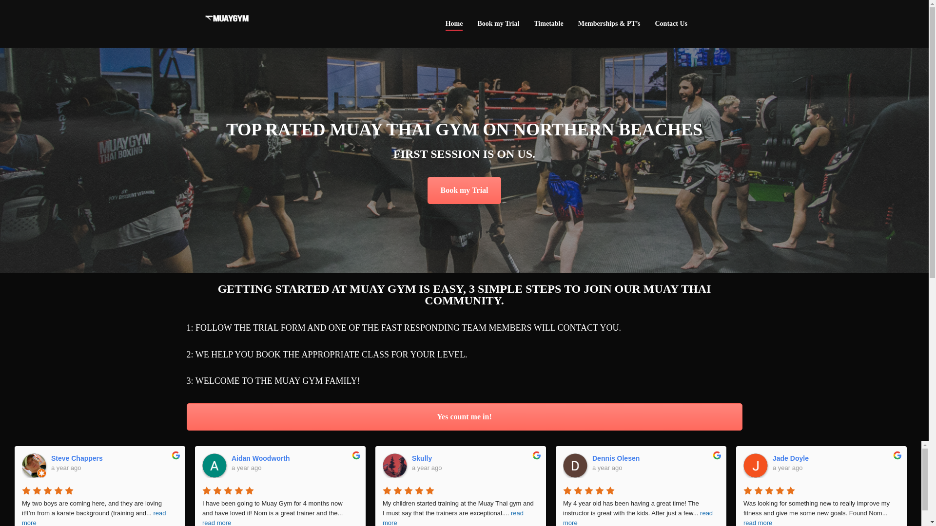 website screenshot of https://brookvaleboxing.au/