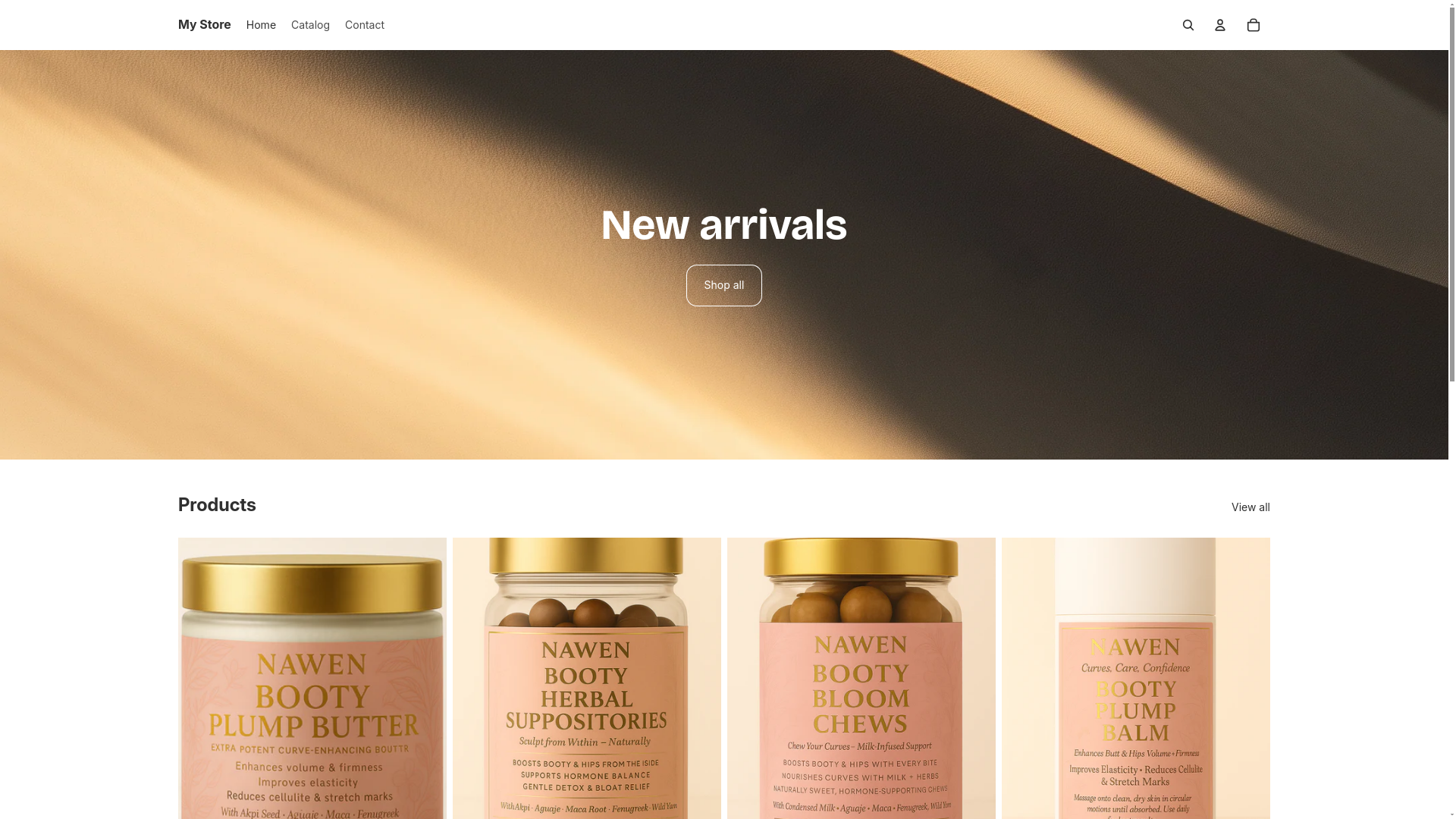 website screenshot of https://curvebynawen.com/