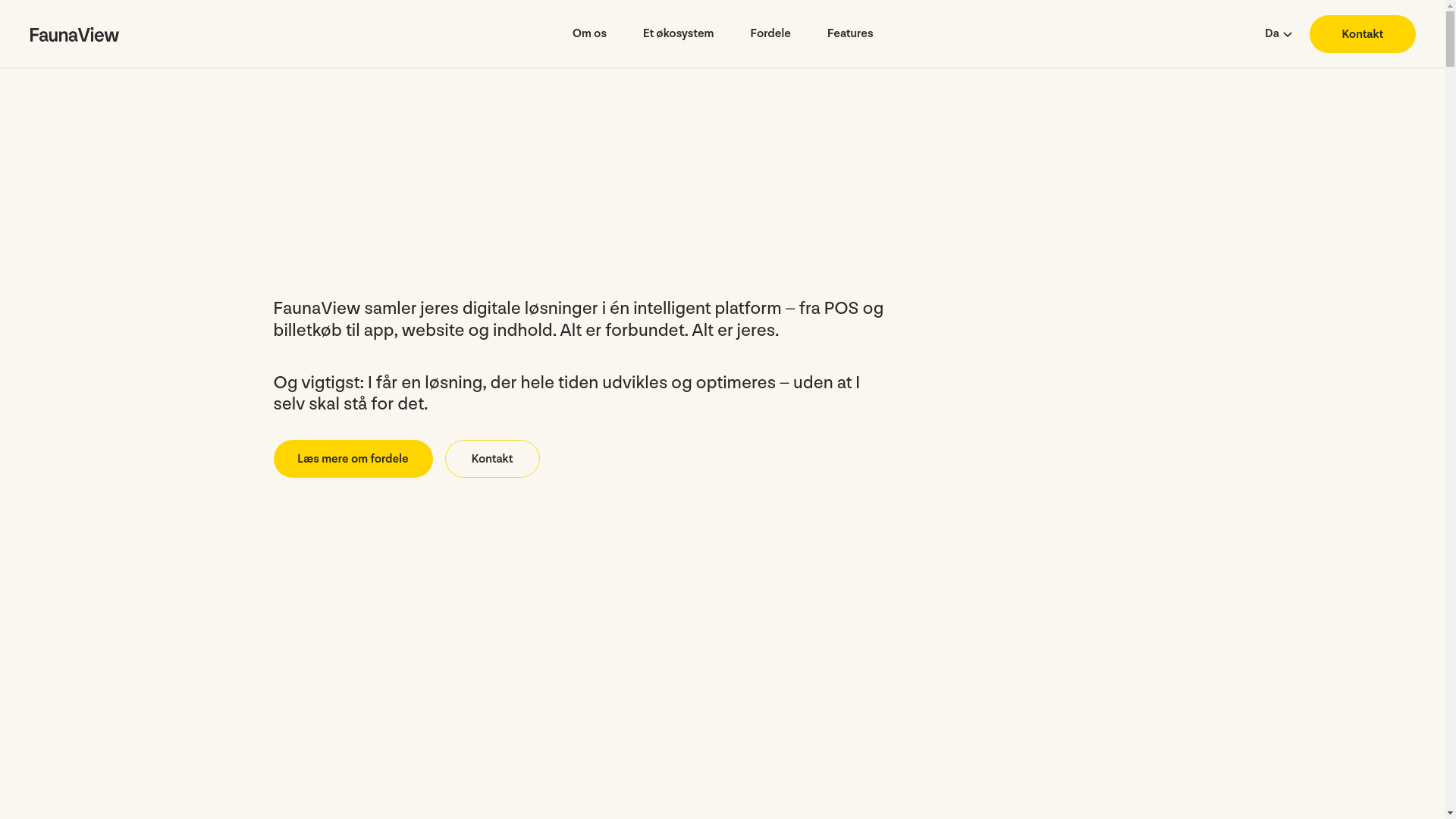 website screenshot of https://faunaview.dk/
