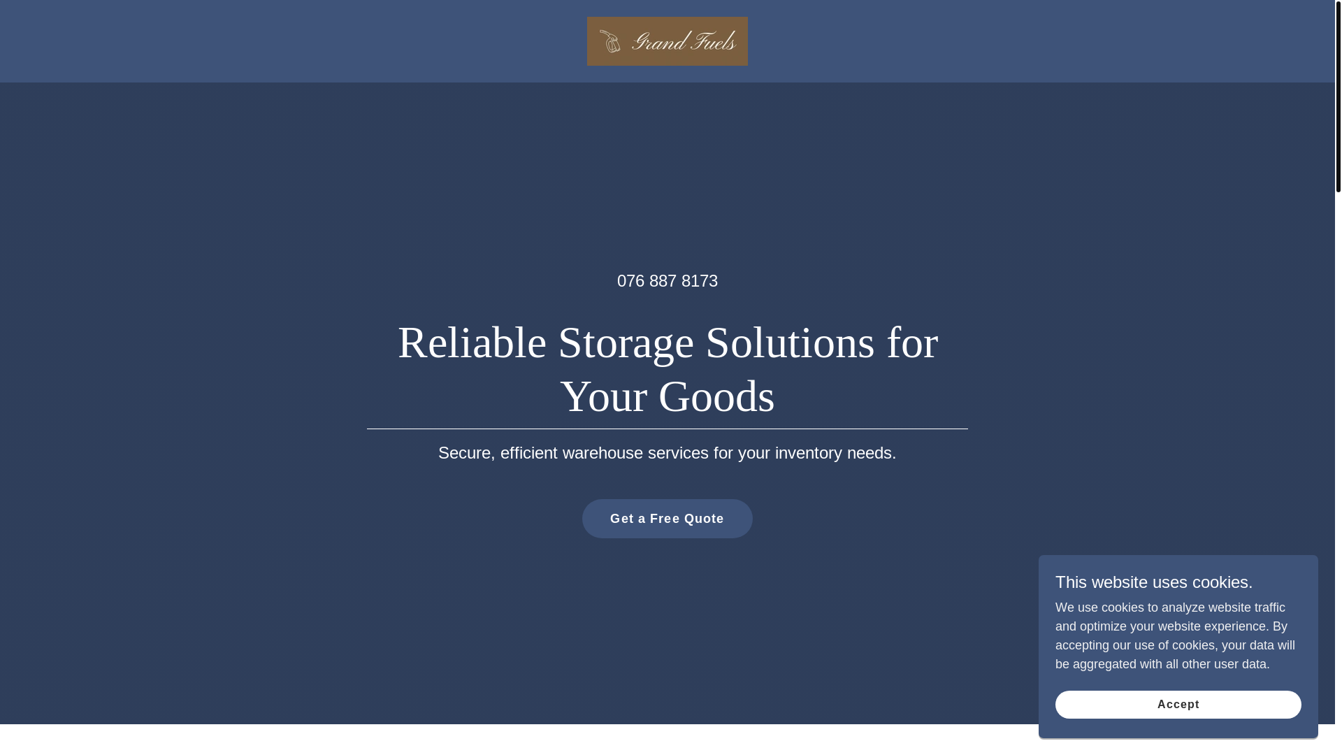 website screenshot of https://grandfuels.co.za/