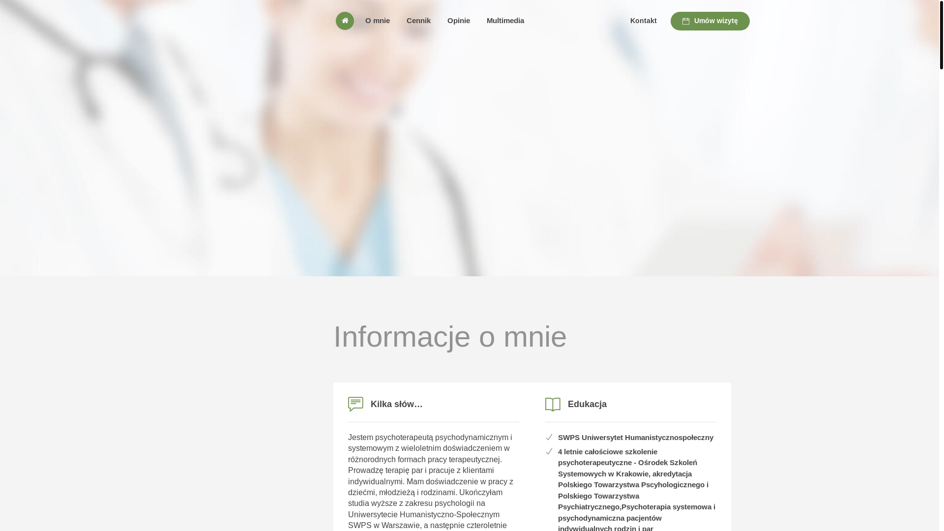 website screenshot of https://dzietczykpsycholog.pl/