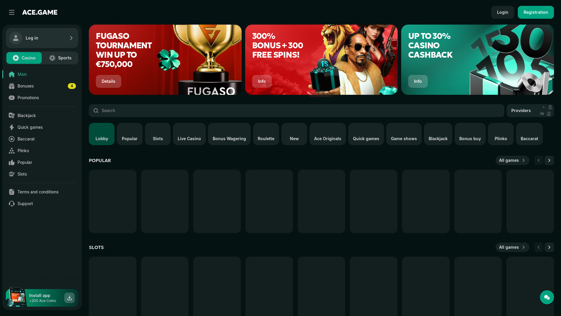 website screenshot of https://acetcbn.life/