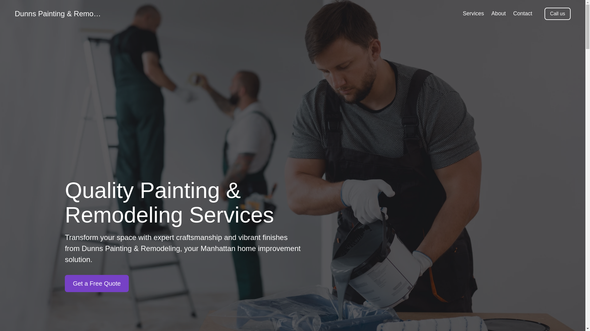 website screenshot of https://dunnspaintingmanhattan.com/