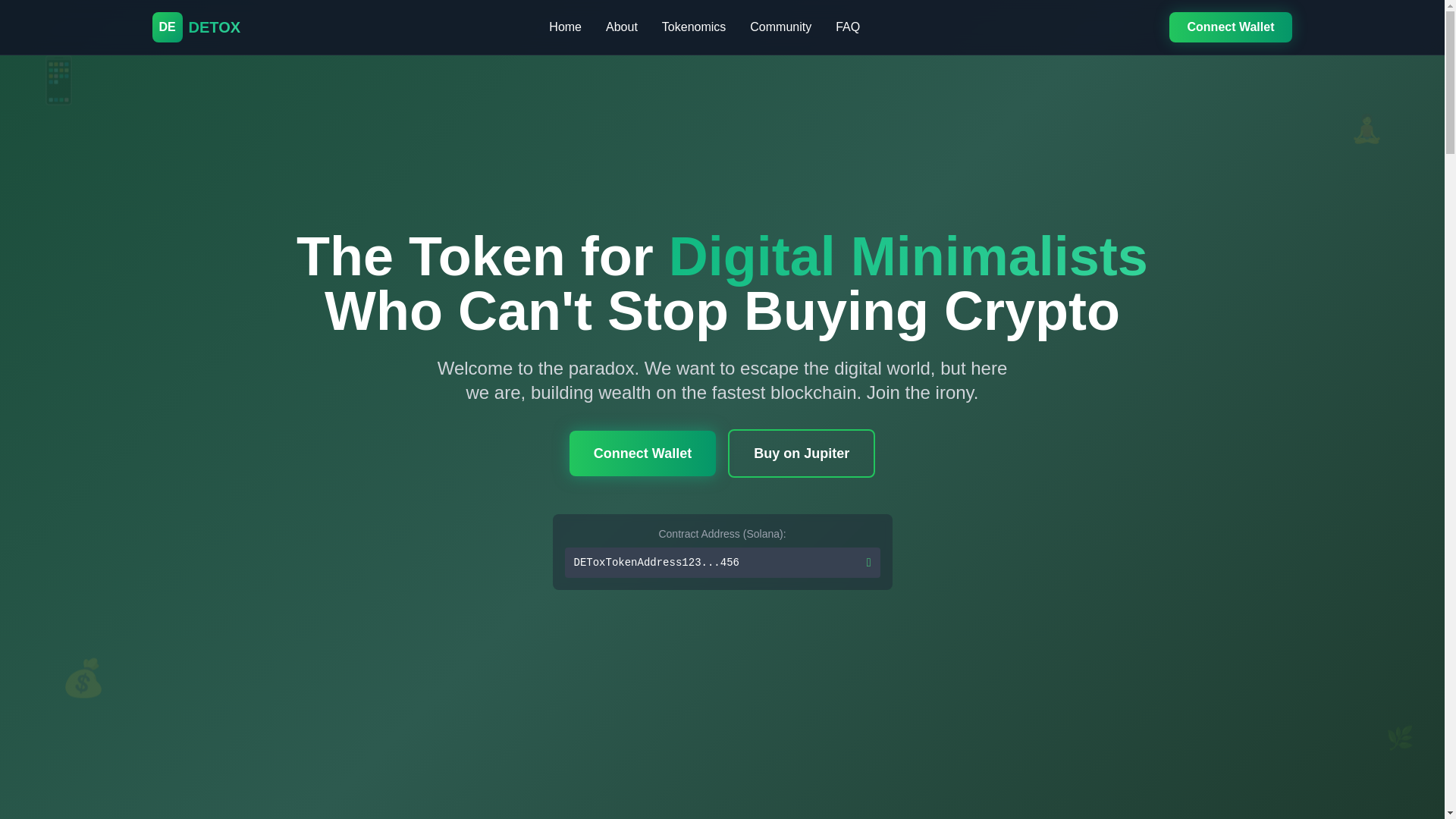website screenshot of https://detoxcrypto-test.online/
