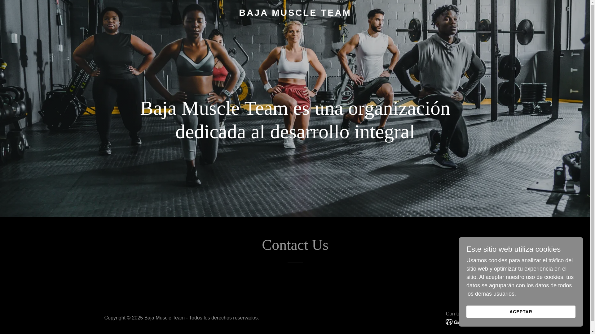 website screenshot of https://bajamuscleteam.com/