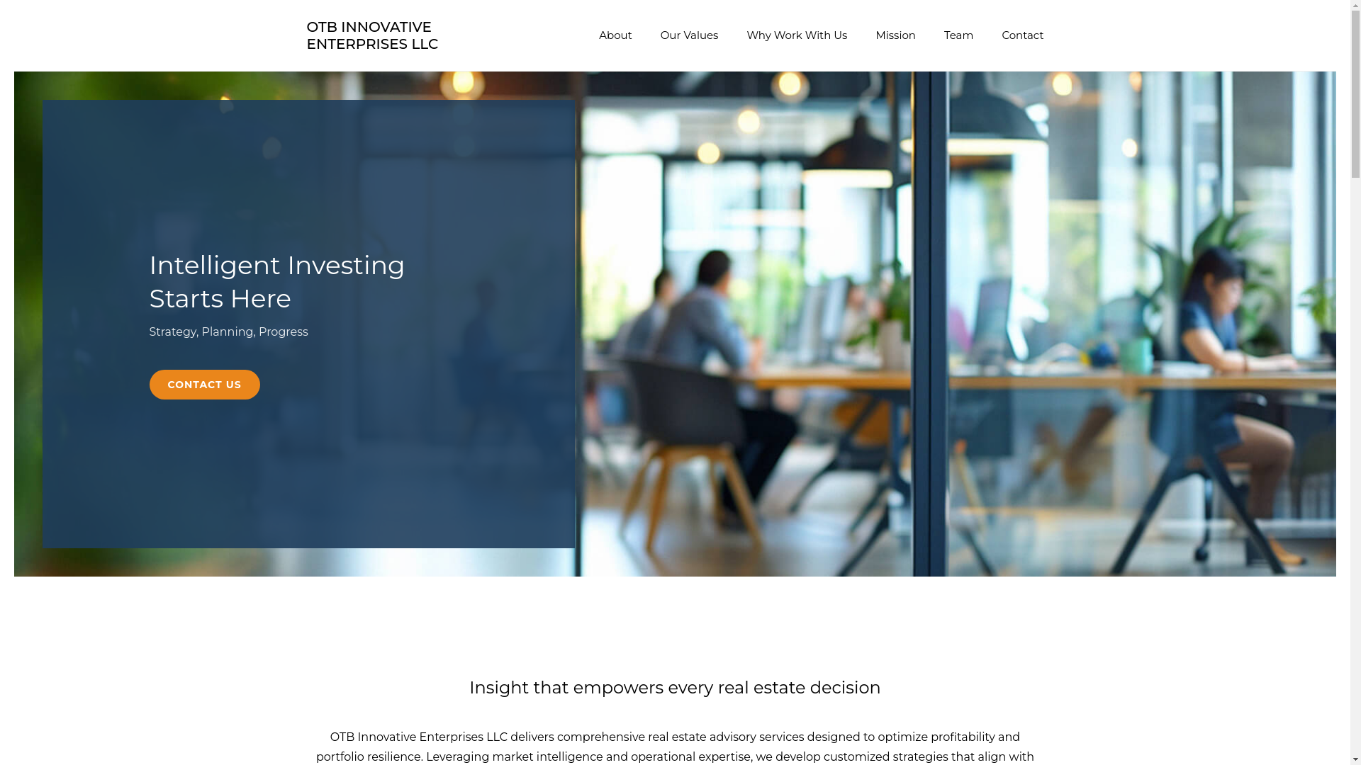 website screenshot of https://otbinnovativeenterprises.com/