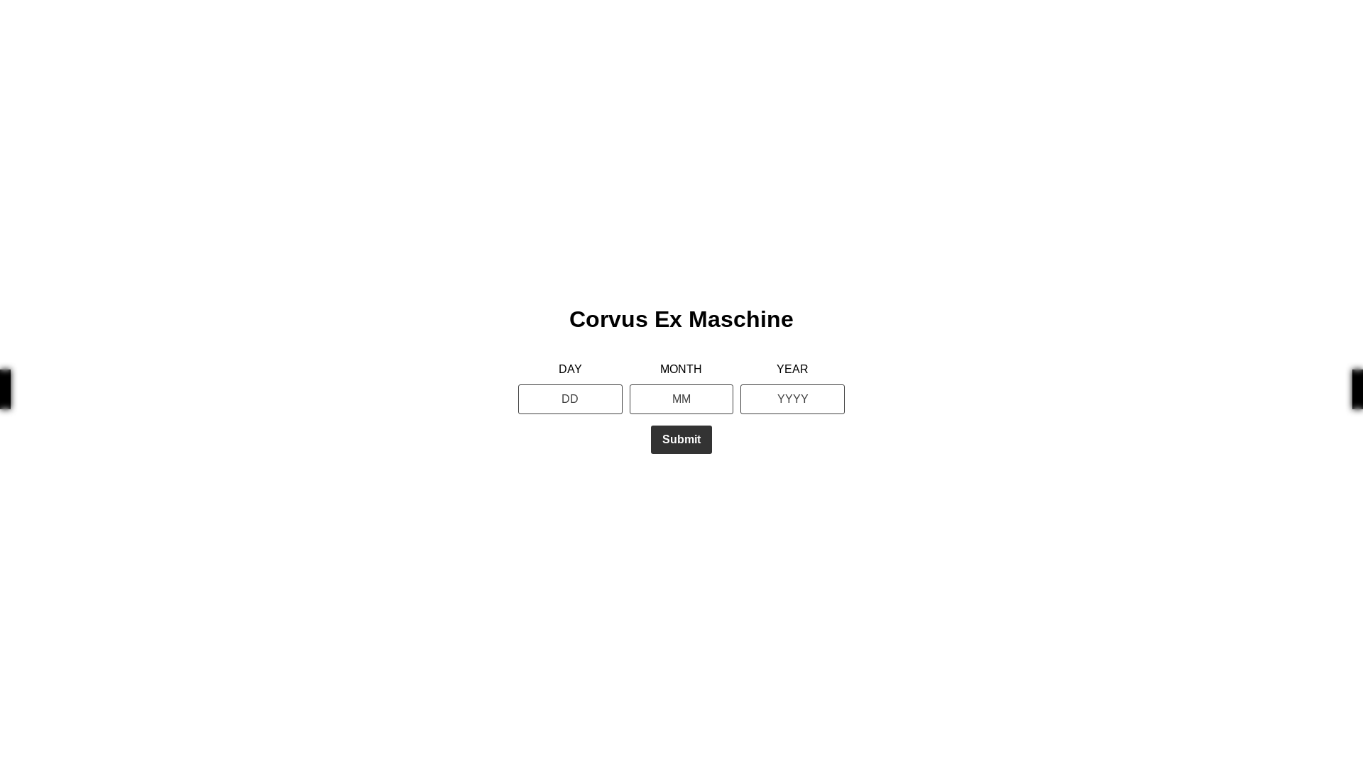 website screenshot of https://corvusexmaschine.com/