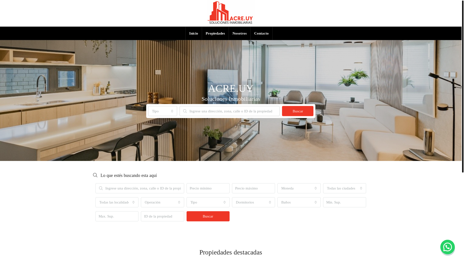 website screenshot of https://acre.com.uy/