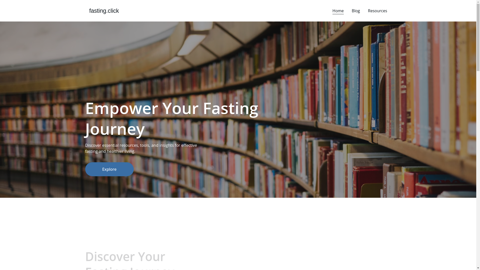 website screenshot of https://fasting.click/