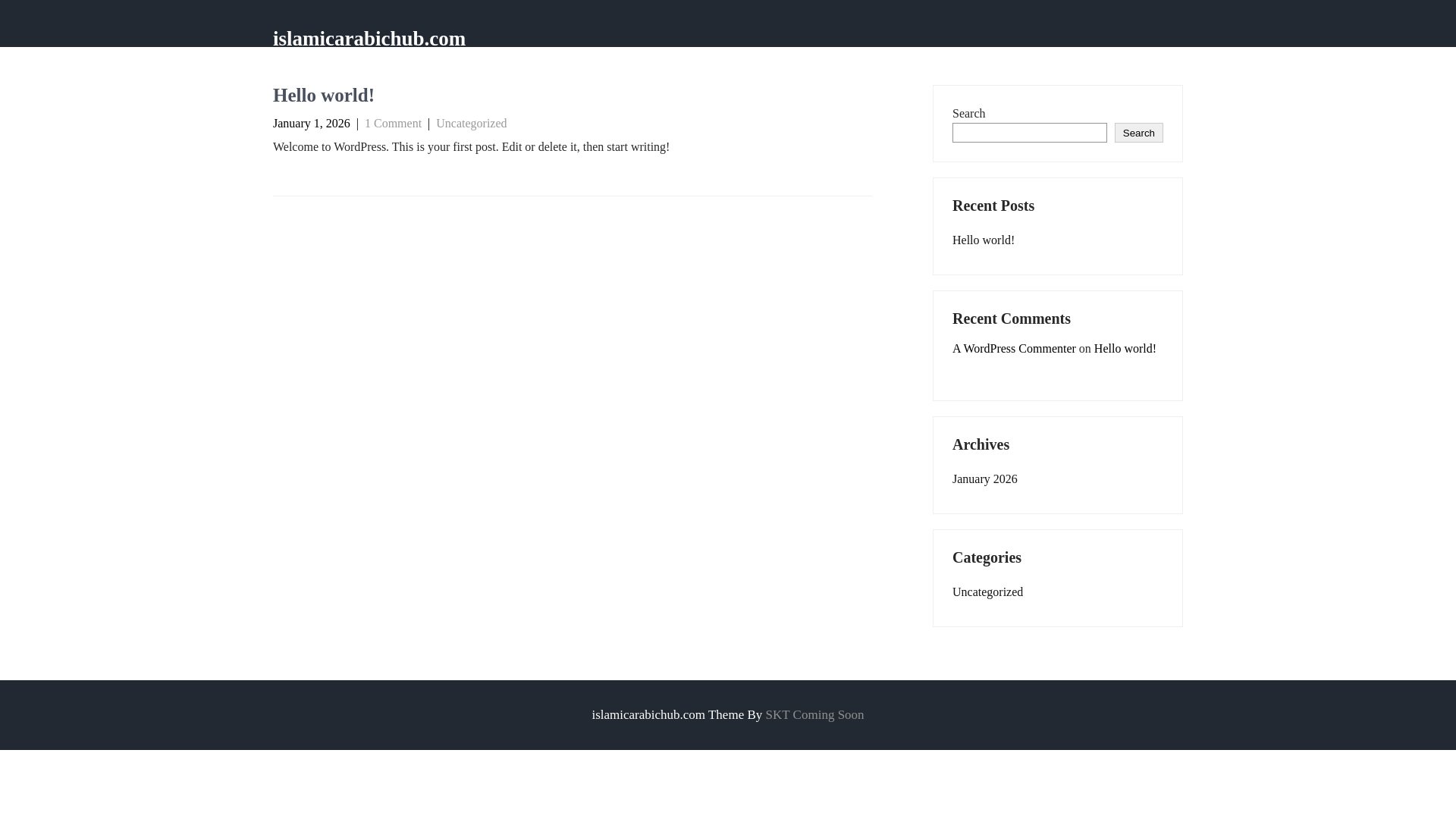 website screenshot of https://islamicarabichub.com/