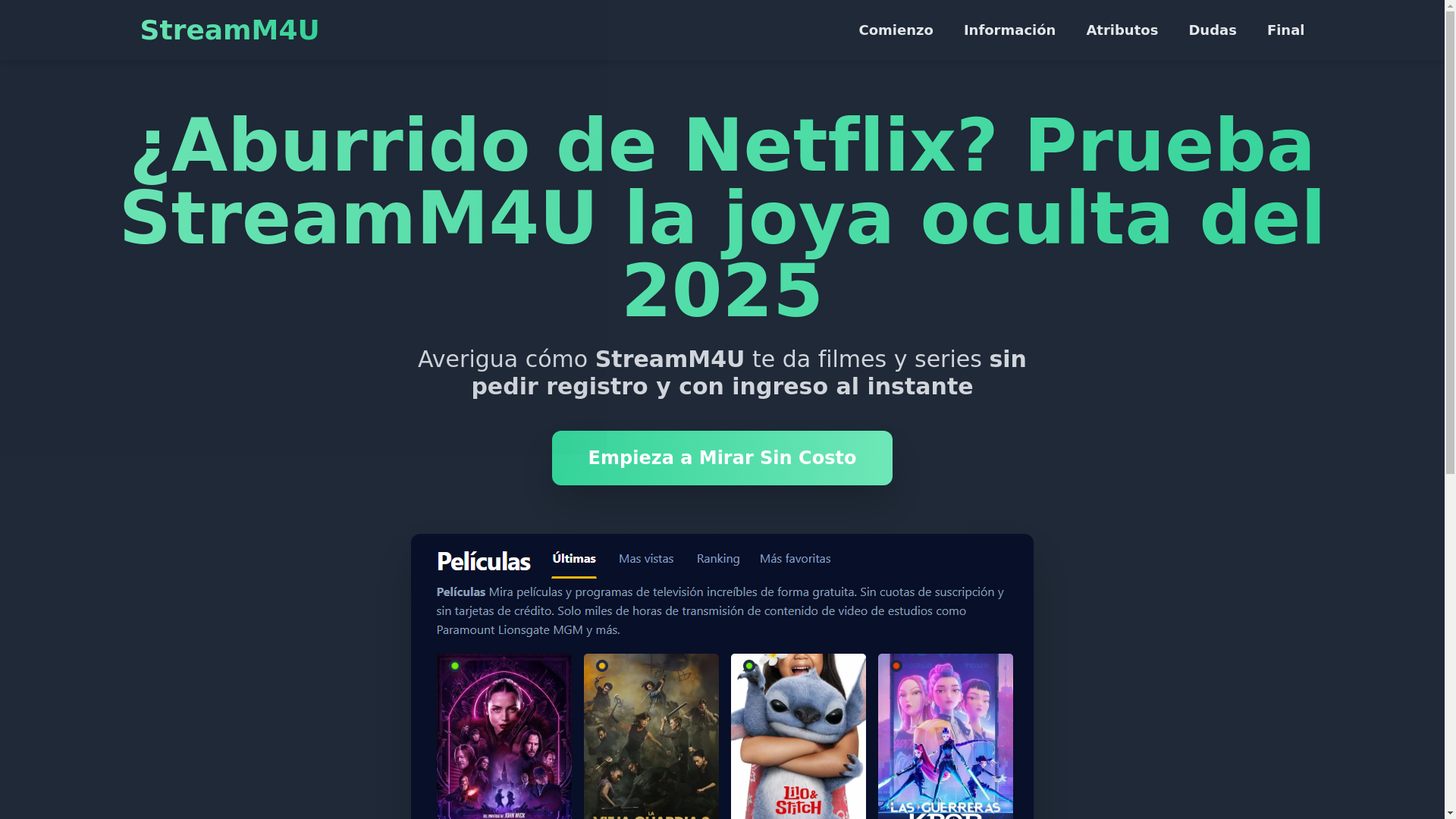 website screenshot of https://stream4u-mctr.pages.dev/