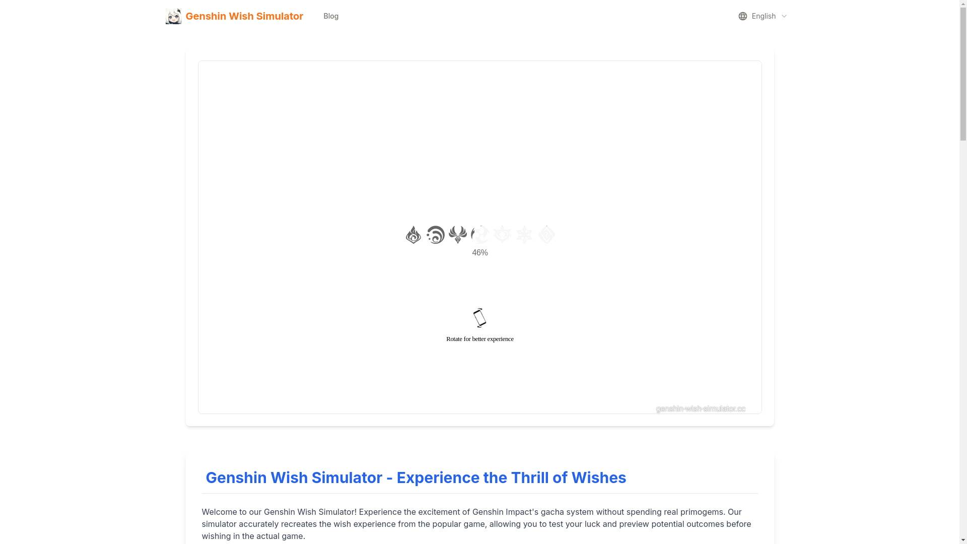 website screenshot of https://genshin-wish-simulator.pages.dev/