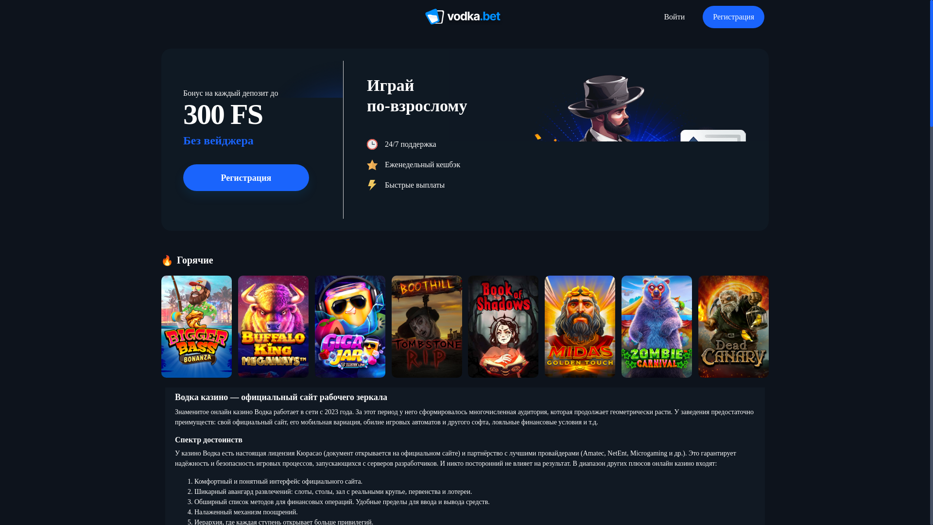 website screenshot of https://vodkacas6.top/