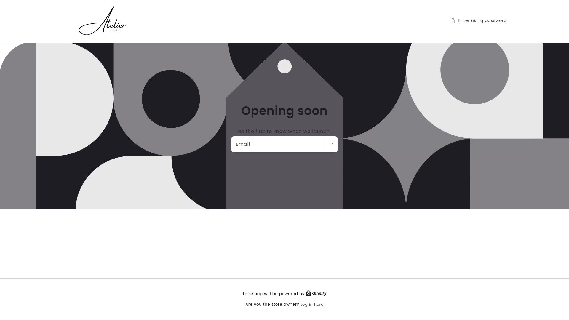 website screenshot of https://ateliernoea.com/