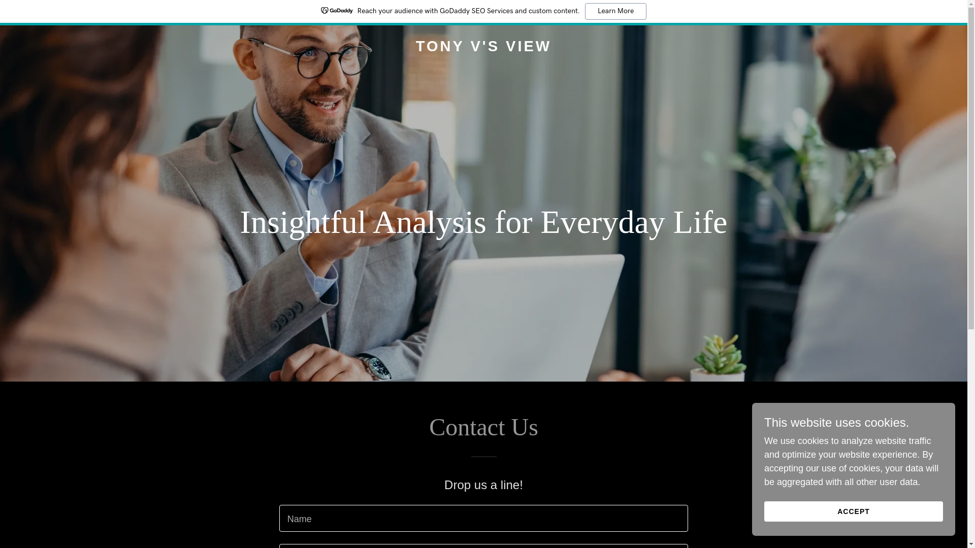 website screenshot of https://tonyvsview.com/