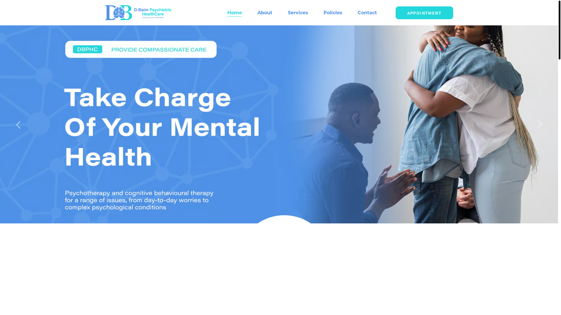 website screenshot of https://dbalmpsychiatrichc.com/