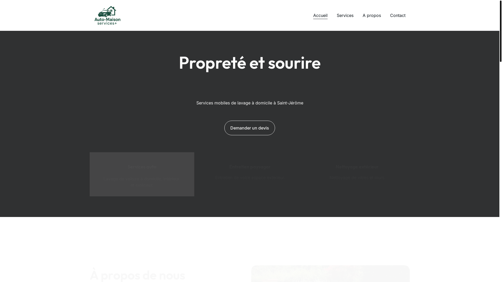 website screenshot of https://automaisonservicesplus.com/