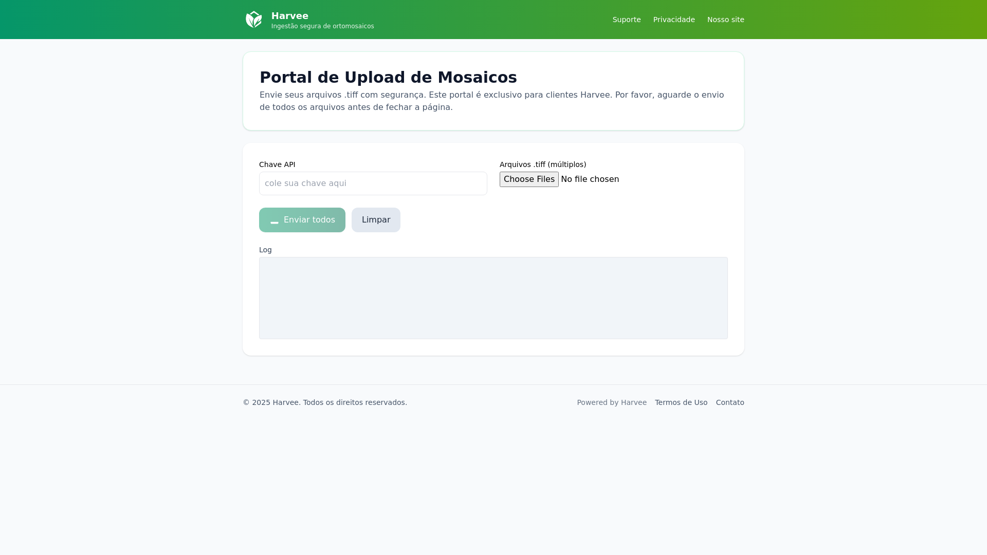 website screenshot of https://portal-mosaicos-harvee.com.br/