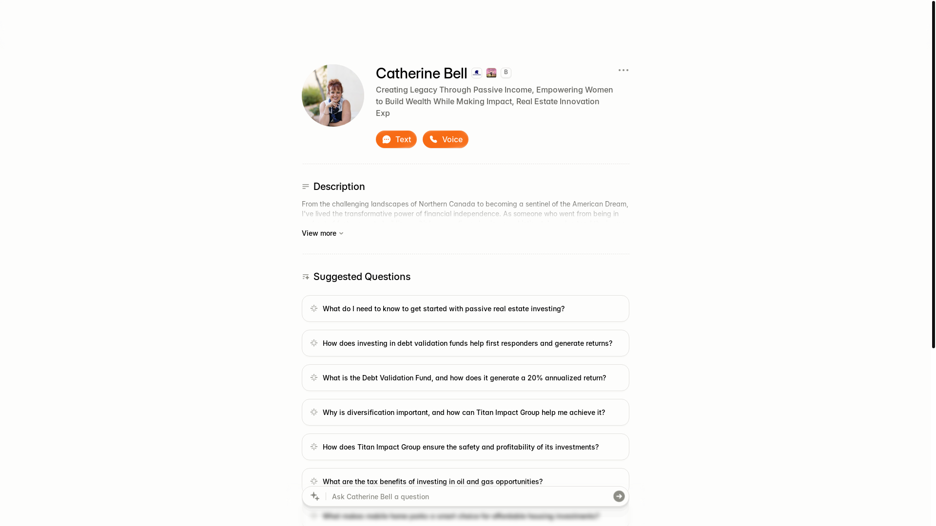 website screenshot of https://meetcatherinebell.com/