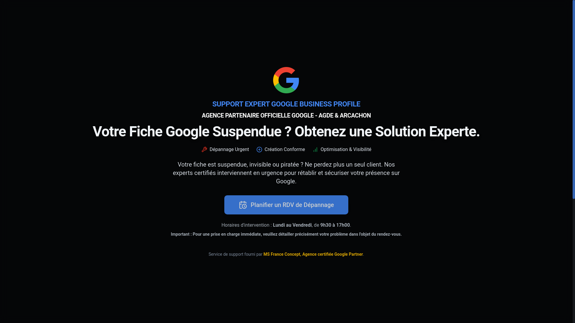 website screenshot of https://rendezvous-depannagegmb.com/