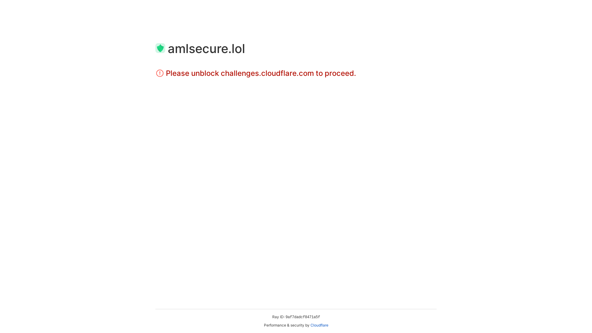 website screenshot of https://amlsecure.lol/