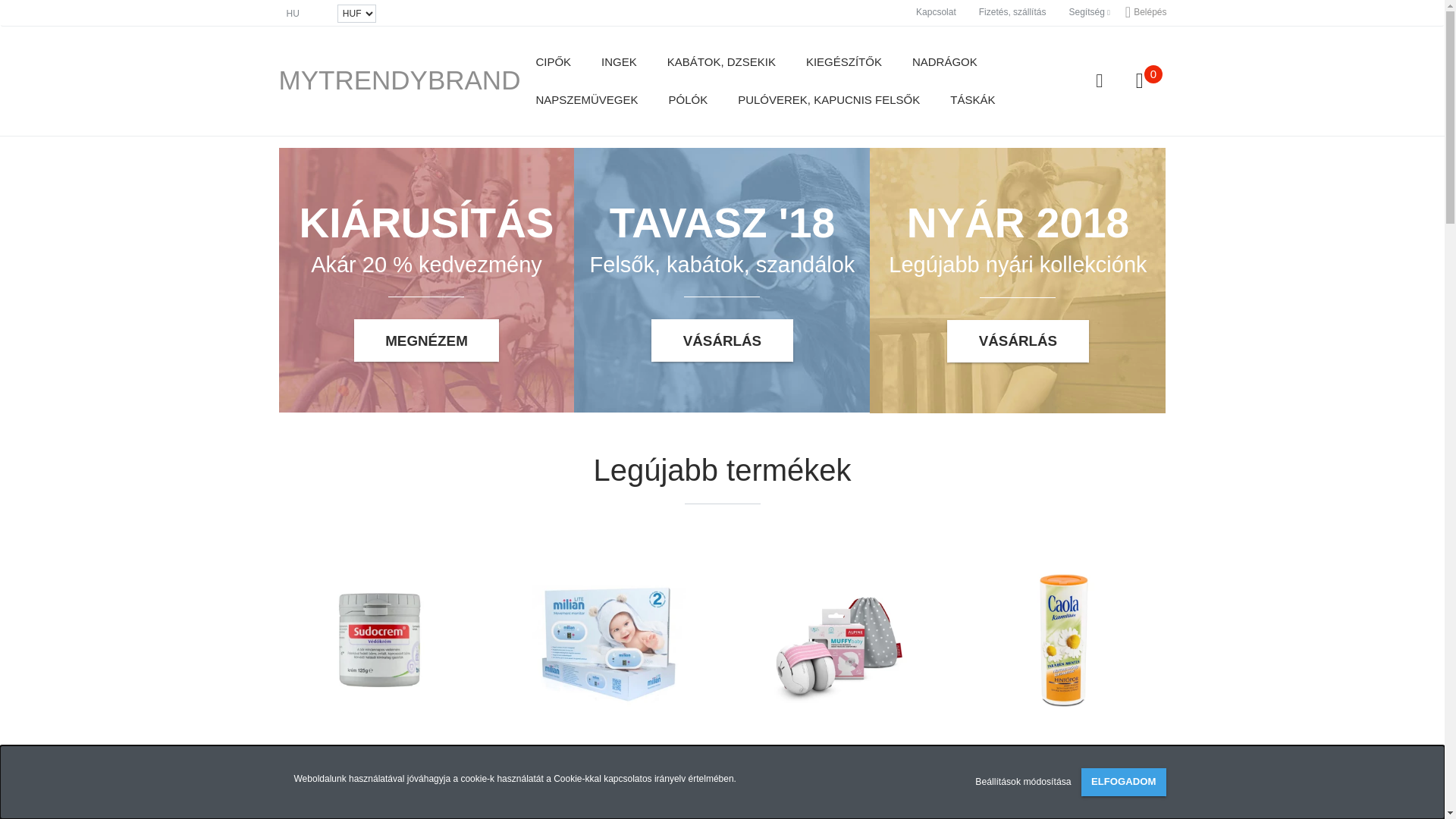 website screenshot of https://mytrendybrand.com/