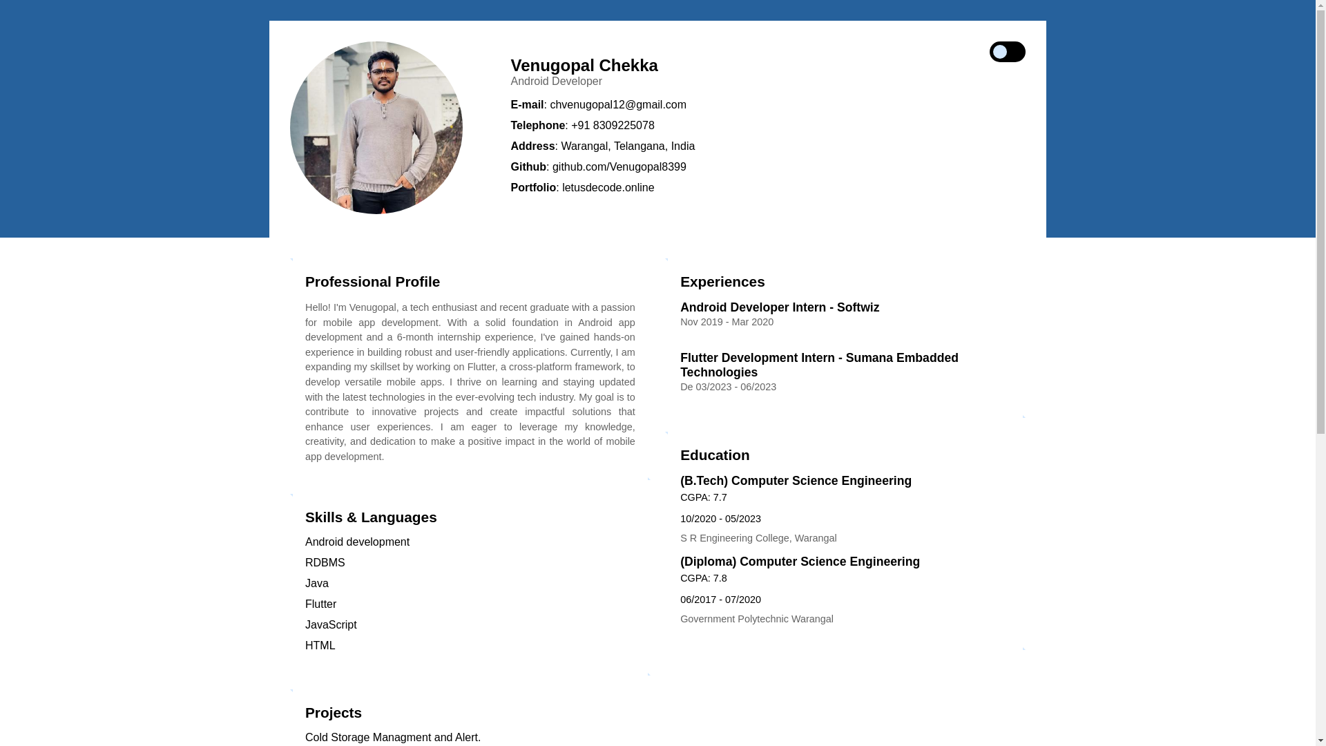 website screenshot of https://testvenu.online/