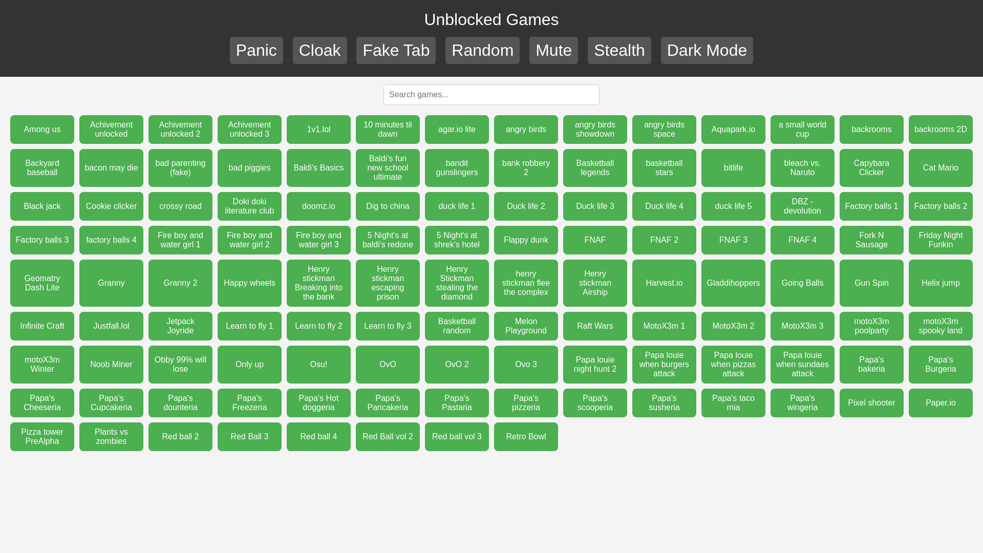 website screenshot of https://unblocked-games-v1.pages.dev/