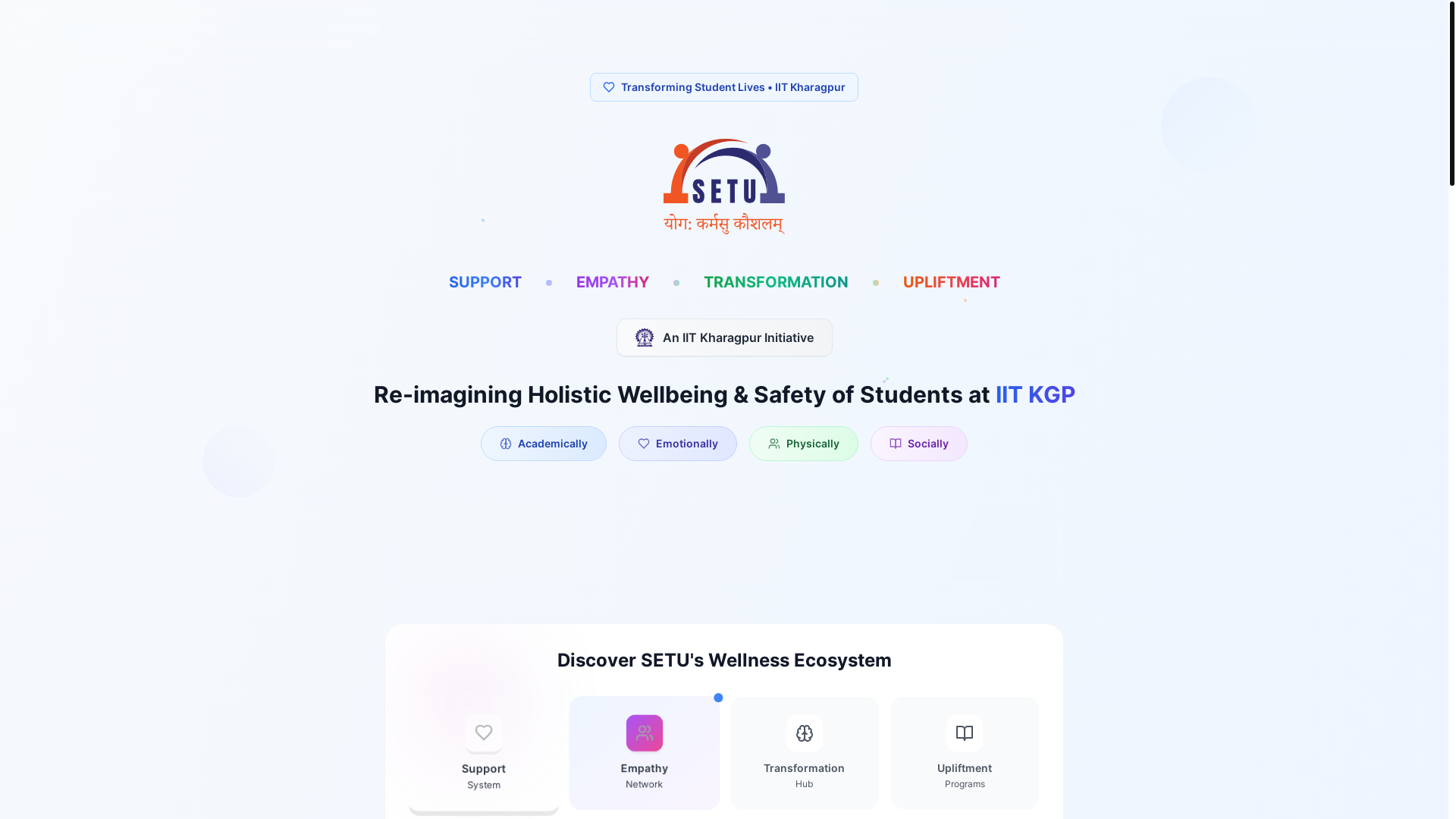 website screenshot of https://setu-website.pages.dev/