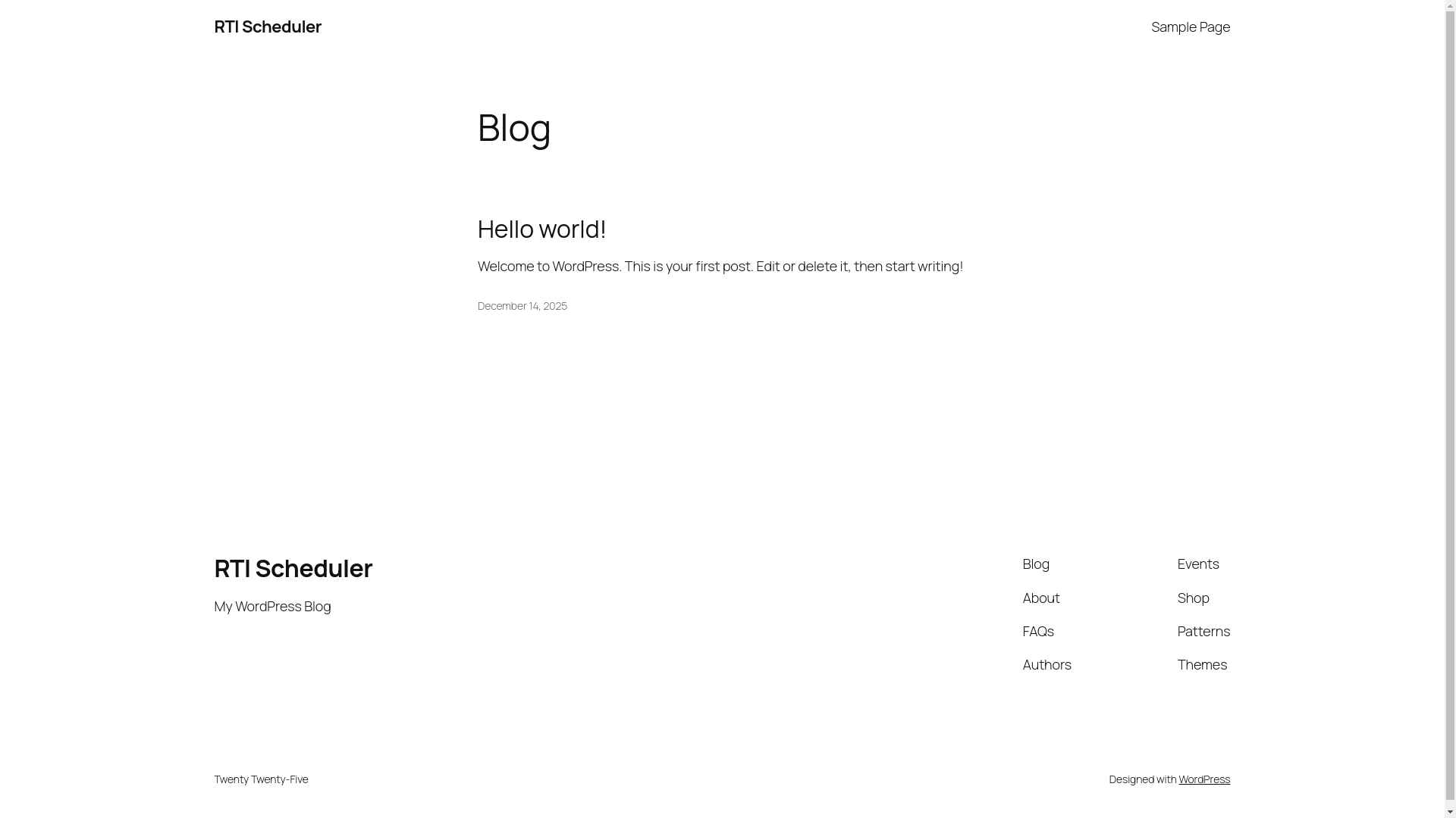 website screenshot of https://rtischeduler.net/