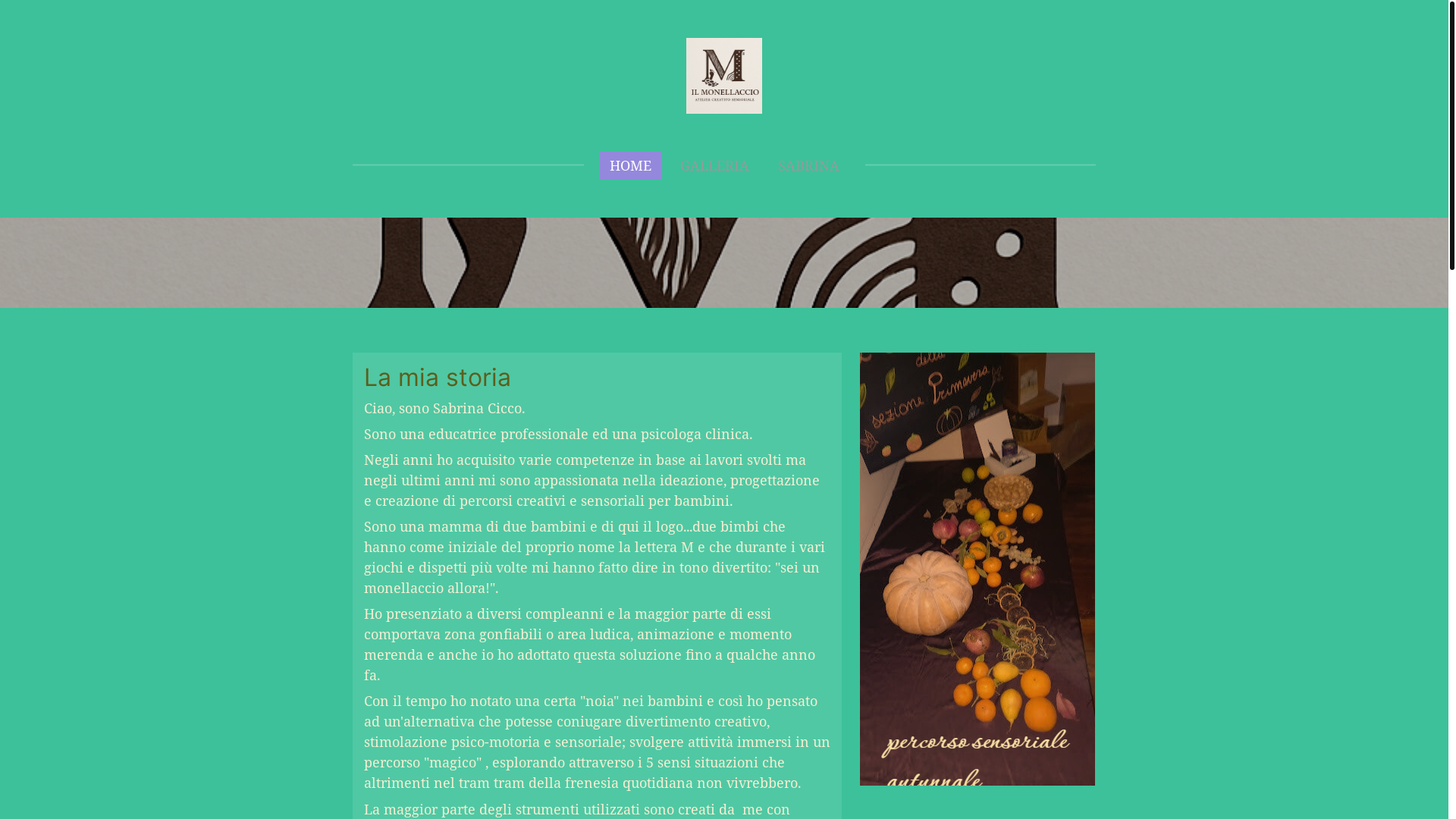 website screenshot of https://il-monellaccio-atelier-creativo-sensoriale.com/