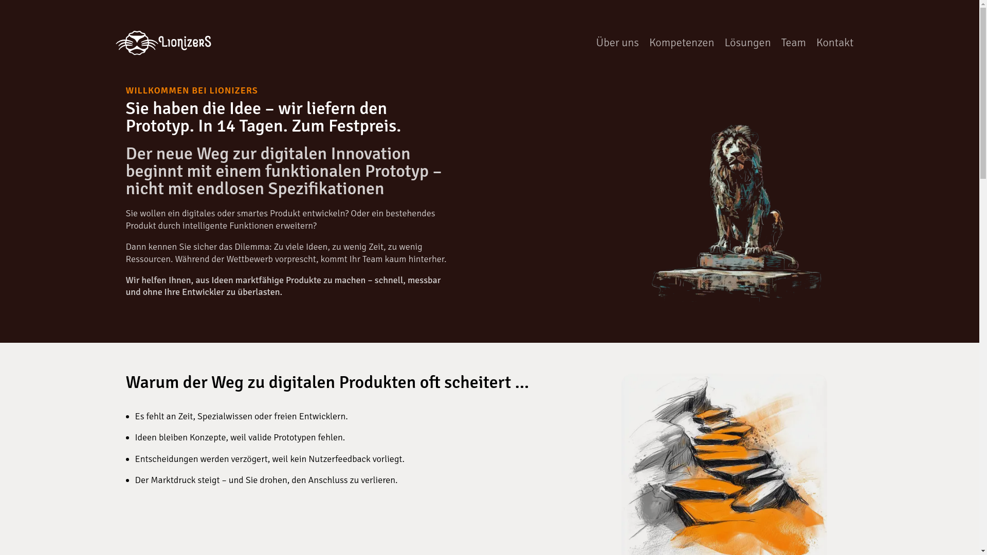 website screenshot of https://lionizers-website-capri.pages.dev/