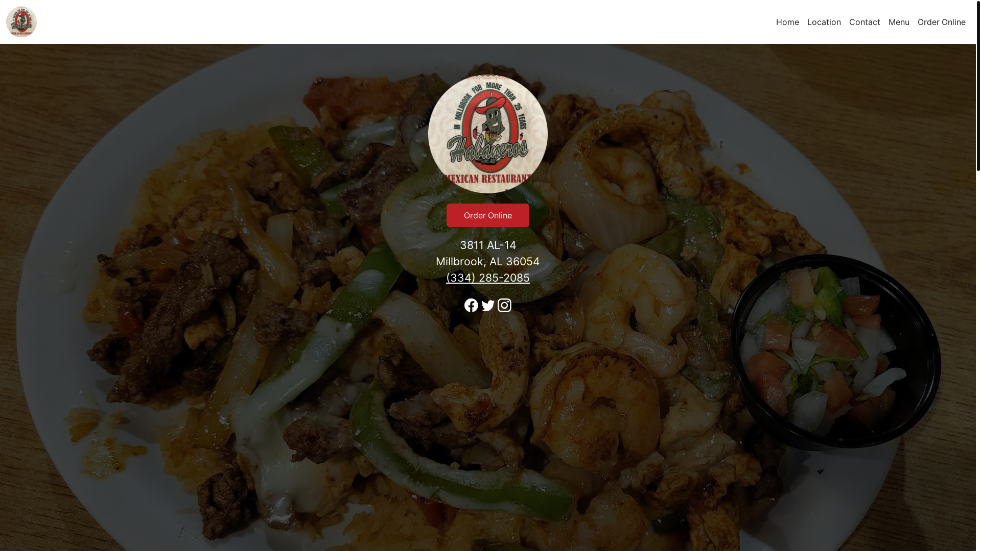 website screenshot of https://habanerosmexicanrestaurantal.com/