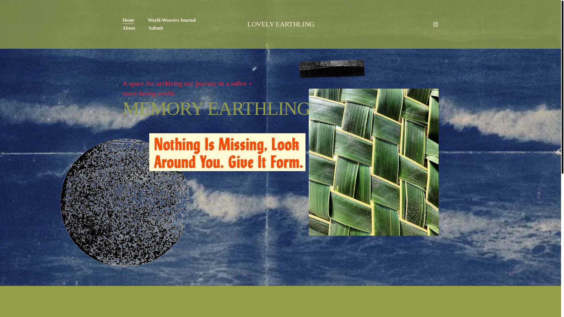 website screenshot of https://earthlingsremember.com/