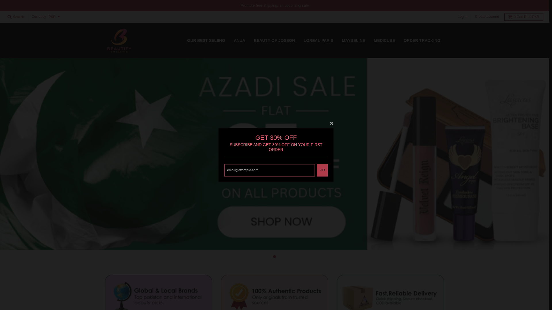 website screenshot of https://beautifypk.online/
