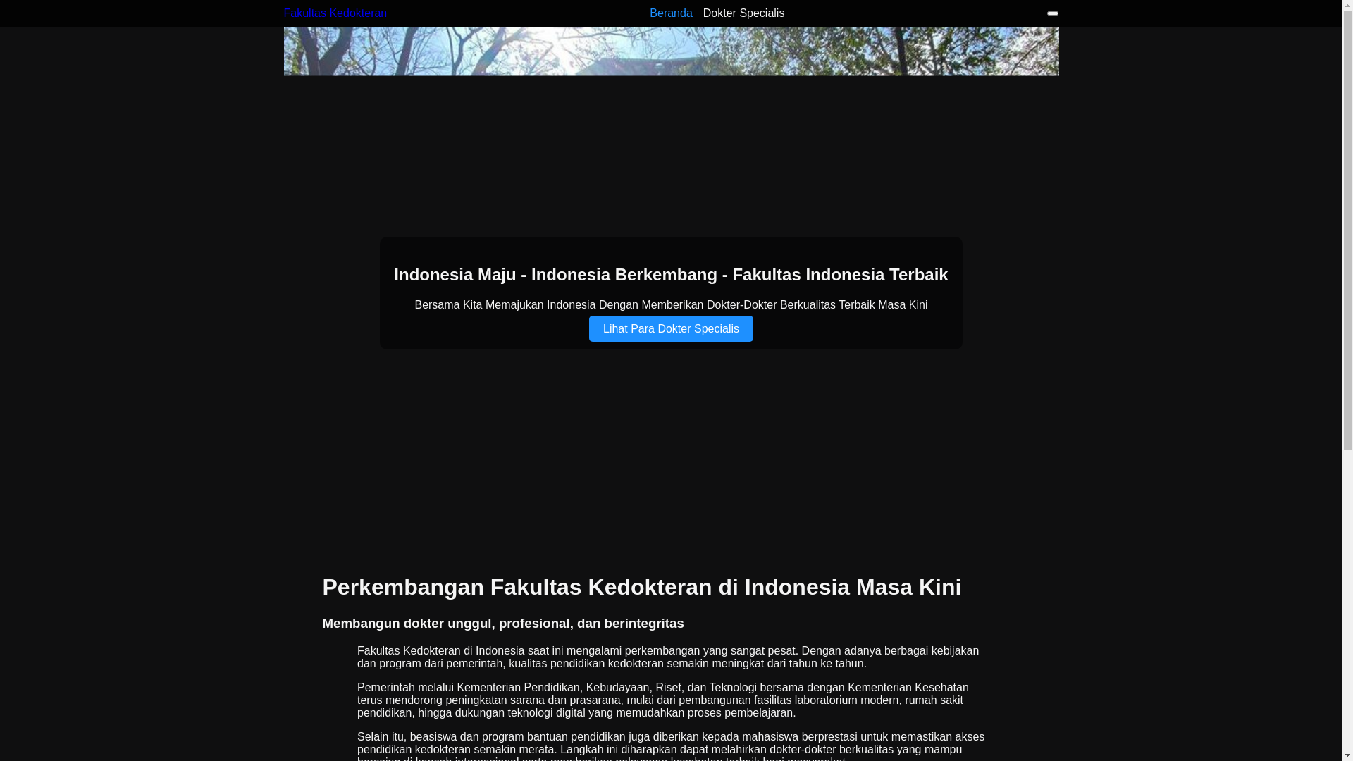 website screenshot of https://fakultas-kedokteran-uii.online/