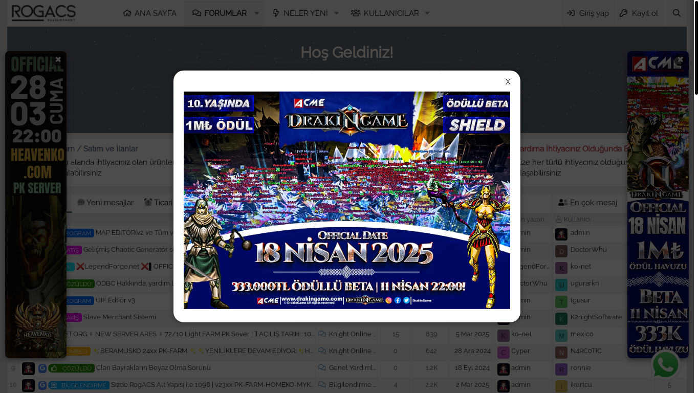 website screenshot of https://rogacs.net.tr