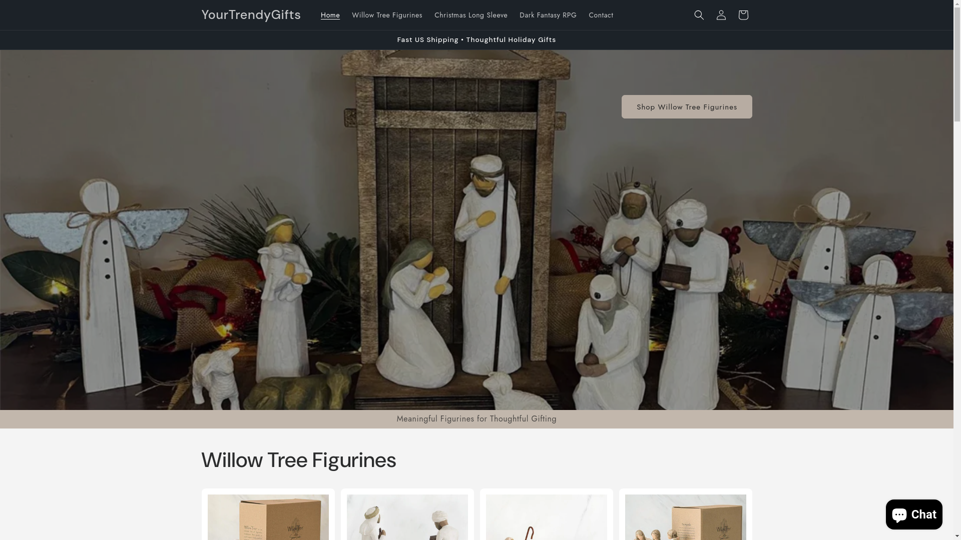 website screenshot of https://yourtrendygifts.shop/