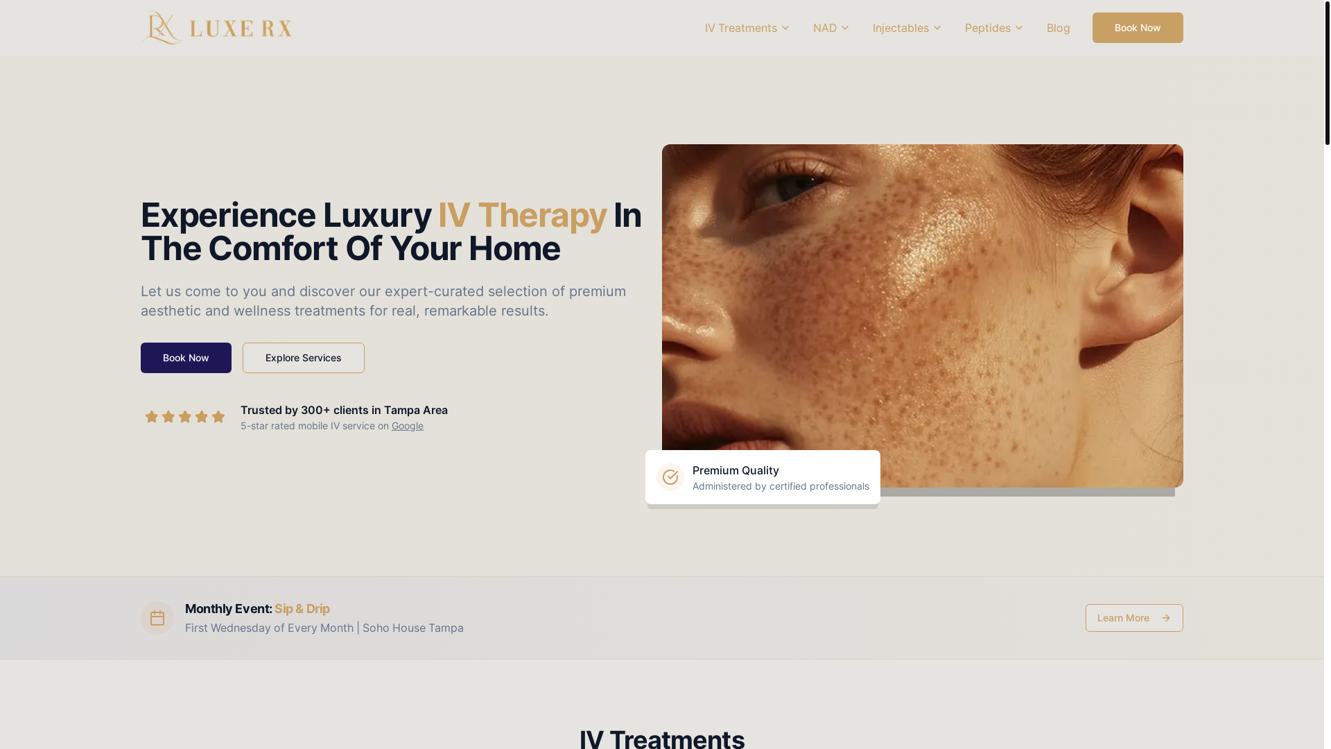 website screenshot of https://luxerejuvenate.co/