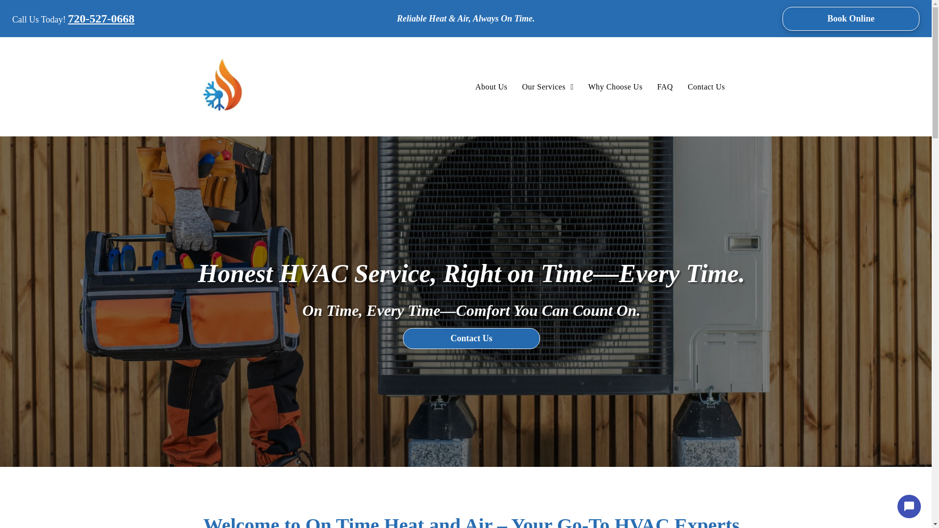 website screenshot of https://ontimeheatairllc.com/