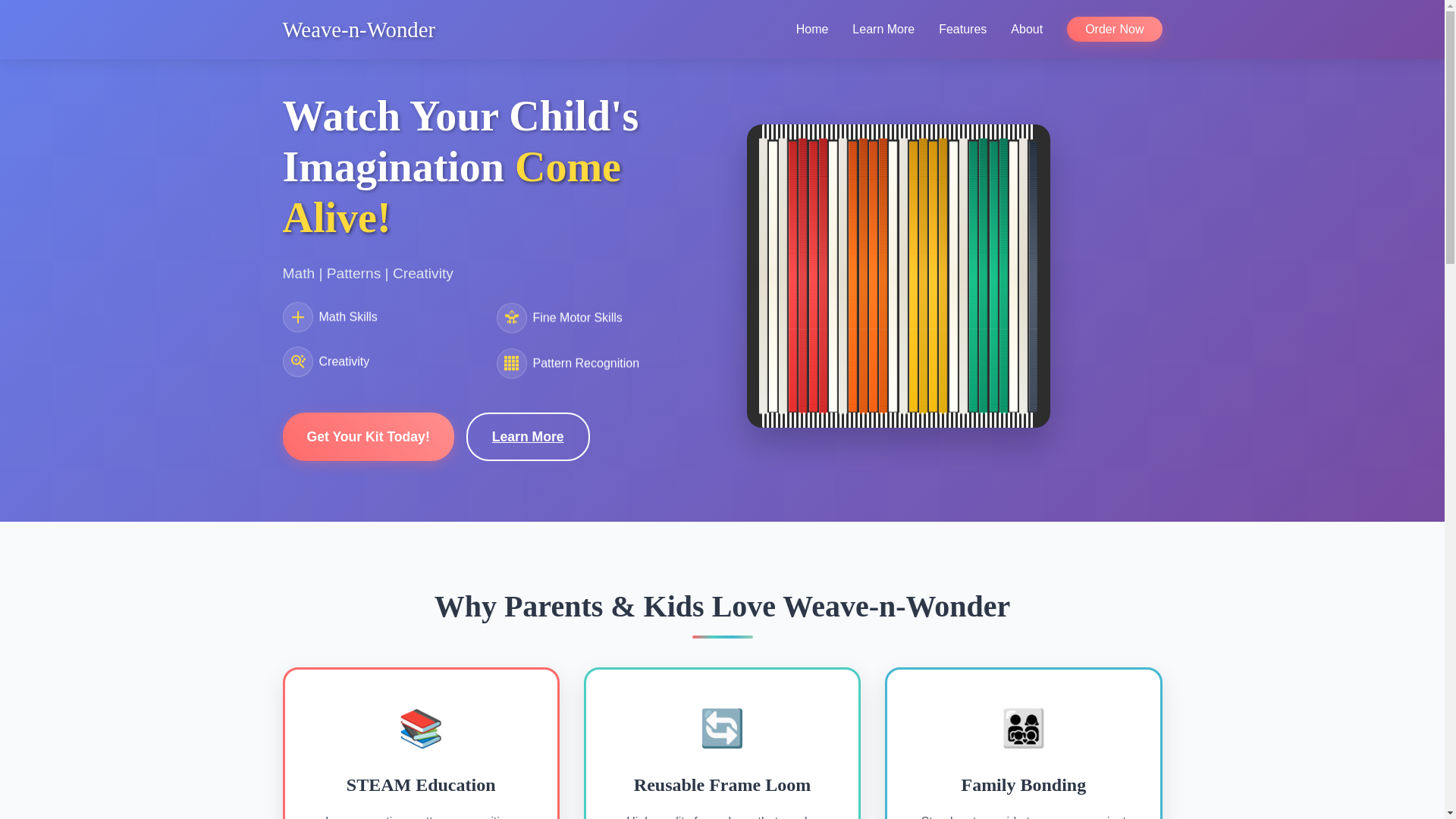 website screenshot of https://weavenwonder.pages.dev/