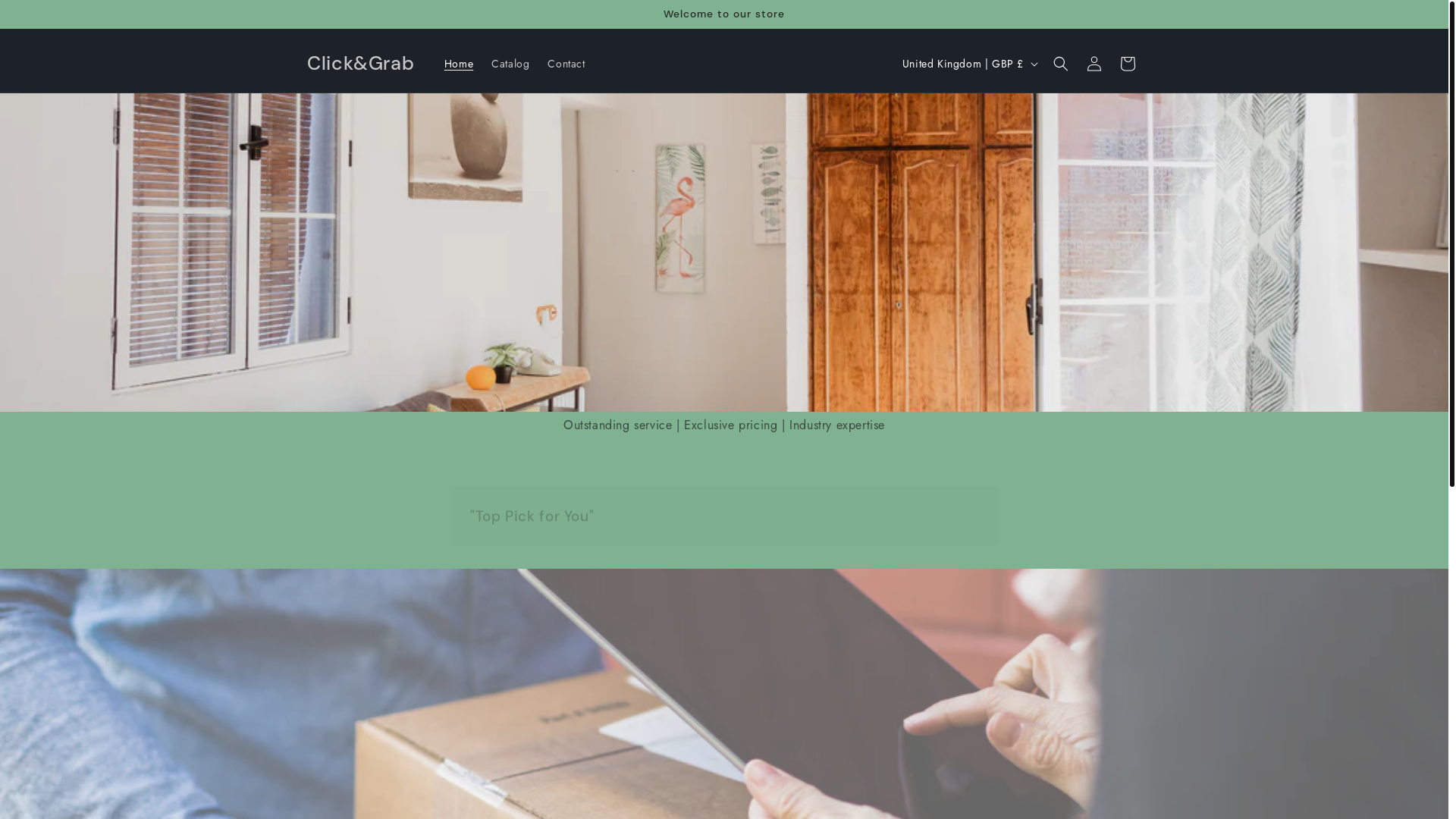 website screenshot of https://clickgrab.store/