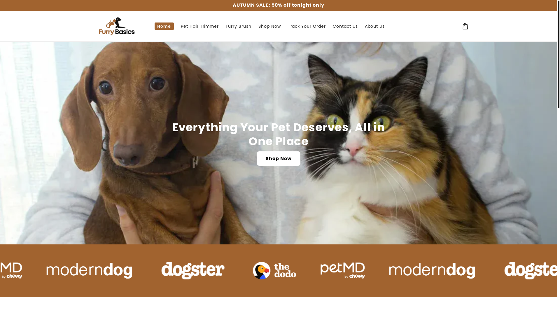 website screenshot of https://furrybasicspet.com/