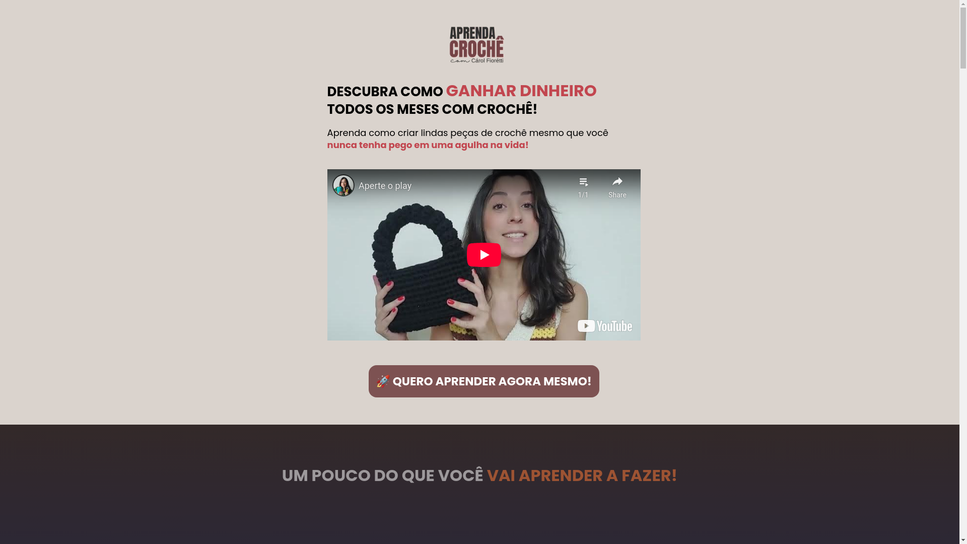 website screenshot of https://crocheaprenda.com.br/