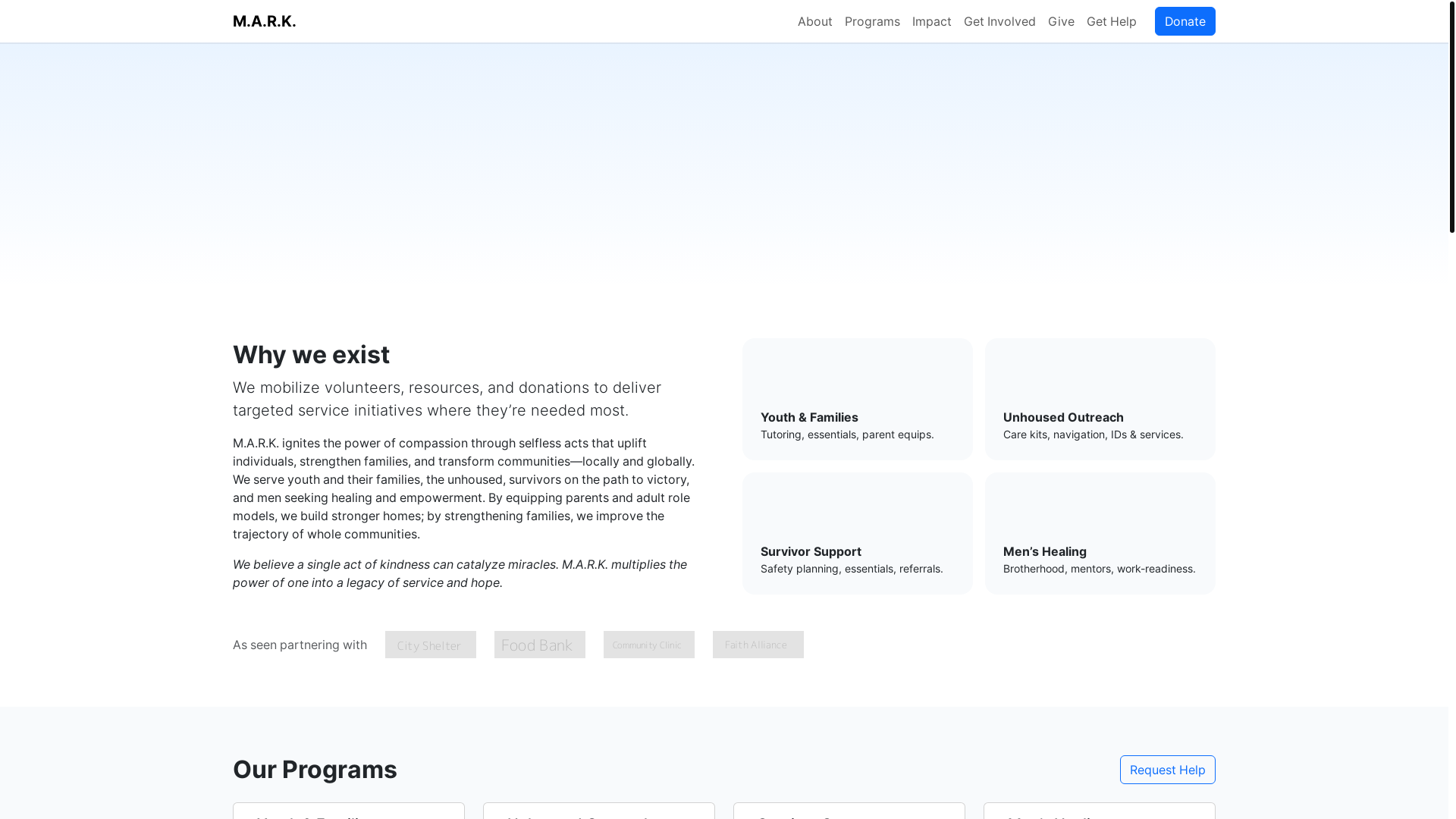 website screenshot of https://myactofrandomkindness.org/