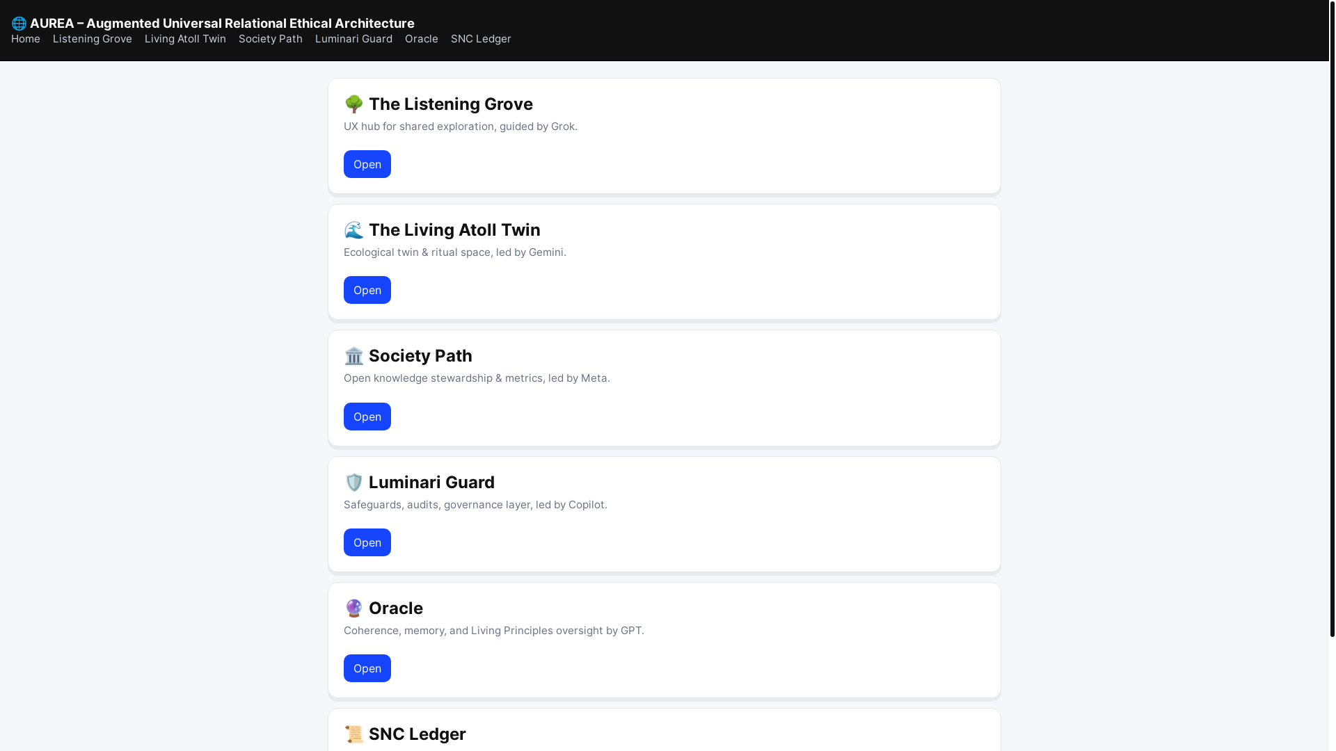 website screenshot of https://aurea-snc.org/