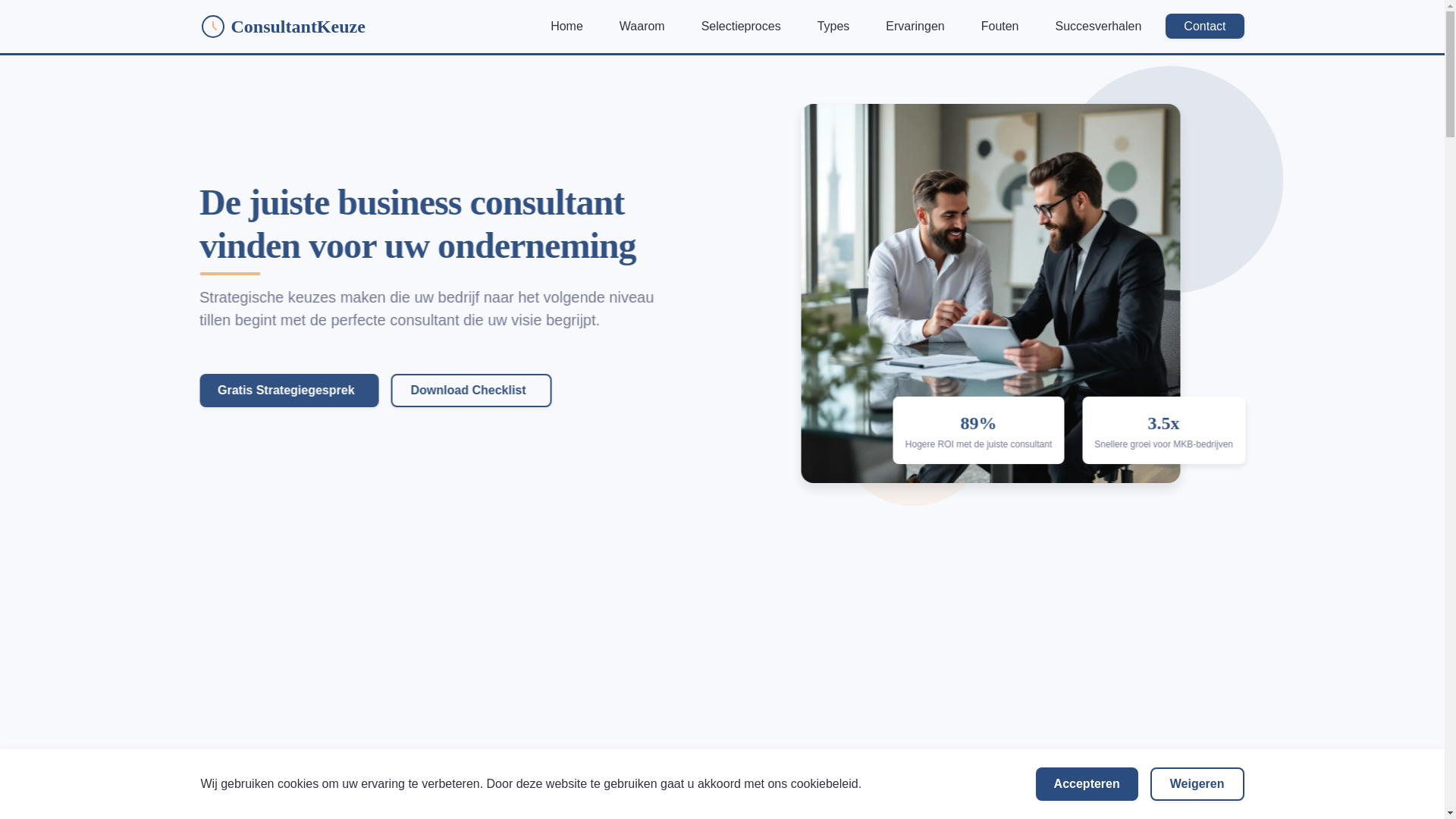 website screenshot of https://consultantkeuze.com/